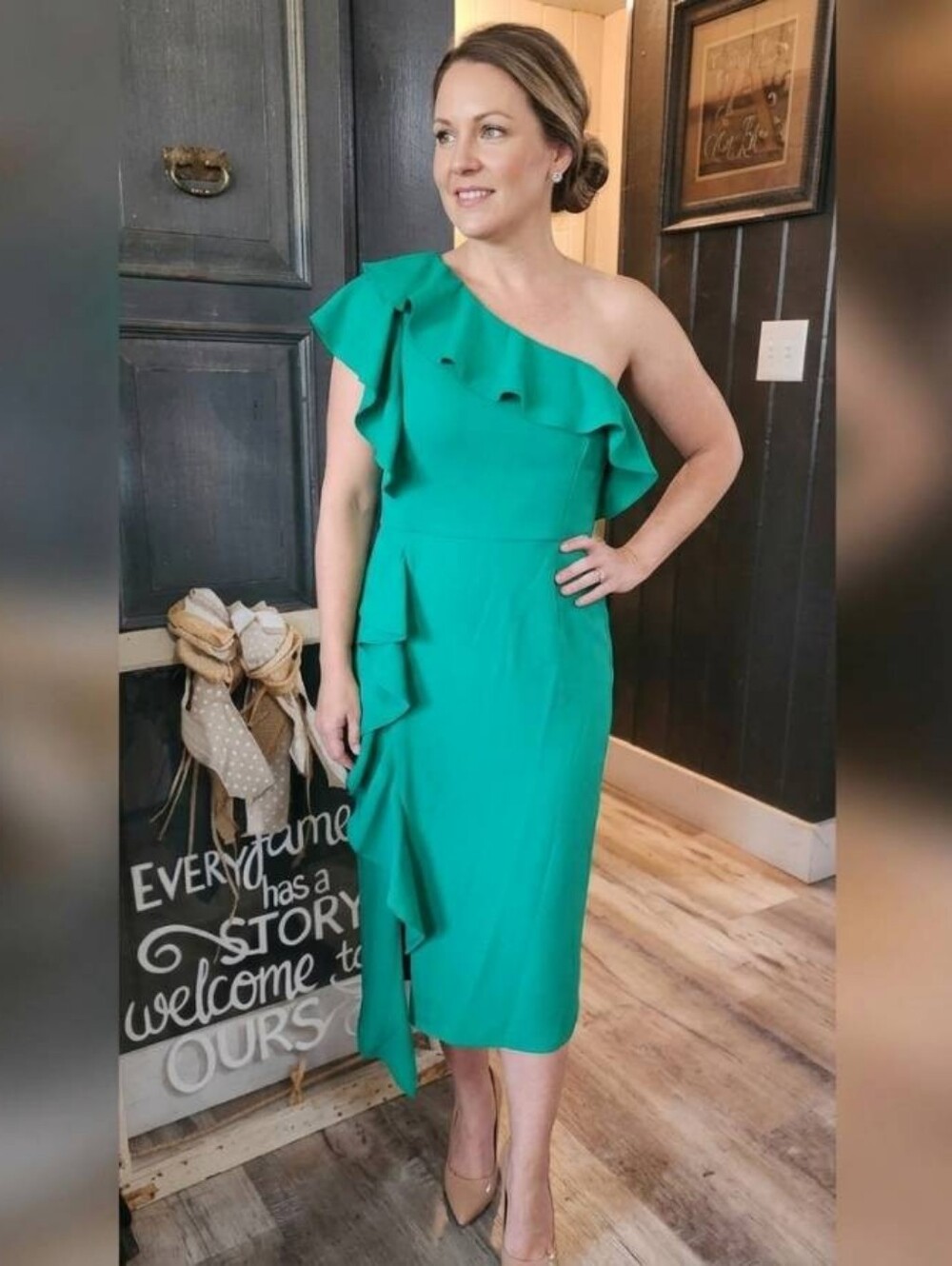 JM STUDIO Ruffled Formal Dress